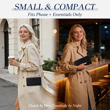 Small Crossbody Bags for Women, Cell Phone Purse Mini Clutch Bag with Removable Chain, Card Slots - Lightweight Purse